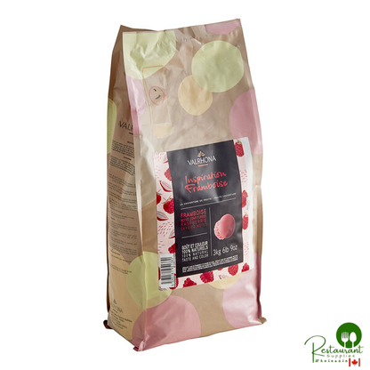 Valrhona Raspberry Inspiration Couverture Feve 6.6 lb. - 3/Case