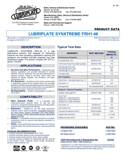 L1024-062 LUBRIPLATE SYNXTREME FRH1-46 – 55 GALLON DRUM