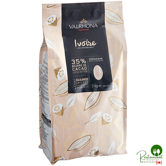 Valrhona Ivoire 35% White Chocolate Feve 6.6 lb.