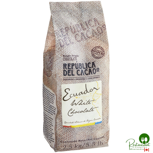 Republica del Cacao Ecuador 31% White Chocolate Couverture 5.5 lb. - 4/Case