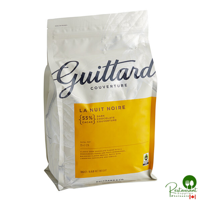 Guittard La Nuit Noire 55% Semi-Sweet Wafers 6.6 lb. - 2/Case