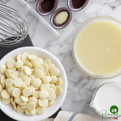 Cacao Barry Heritage Blanc Satin White Chocolate Pistoles 11 lb. - 4/Case