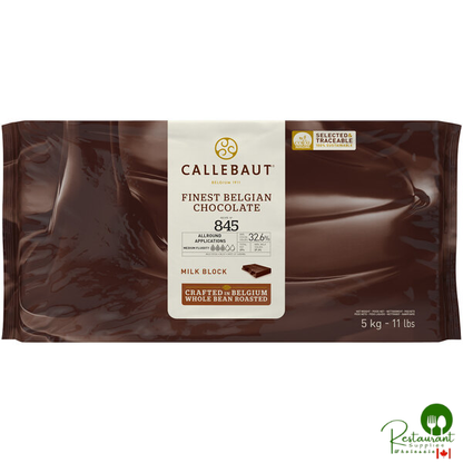 Callebaut Recipe 845 Milk Chocolate Block 11 lb. - 5/Case