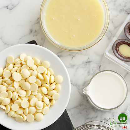 Callebaut Recipe W2 White Chocolate Callets™ 5.5 lb. - 8/Case