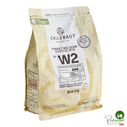 Callebaut Recipe W2 White Chocolate Callets™ 5.5 lb. - 8/Case