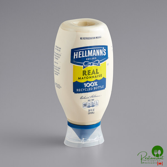 Hellmann's Real Mayonnaise 20 fl. oz. Upside Down Squeeze Bottle - 12/Case