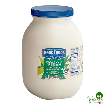 Best Foods 1 Gallon Heavy Duty Vegan Mayonnaise Spread - 4/Case
