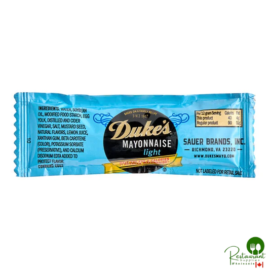 Duke's Light Mayonnaise Packet 12 Grams (0.42 oz.) - 200/Case