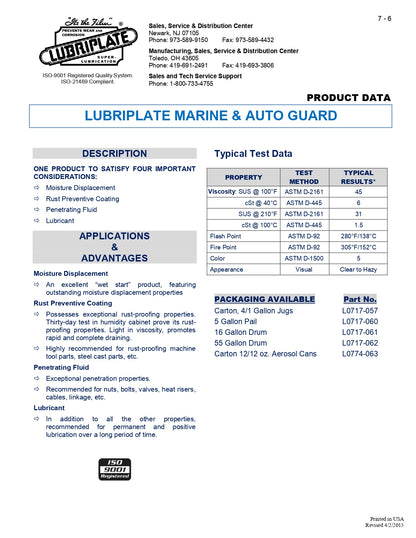L0717-061 LUBRIPLATE MARINE & AUTO GUARD RUST PREVENTATIVE – 16 GALLON KEG