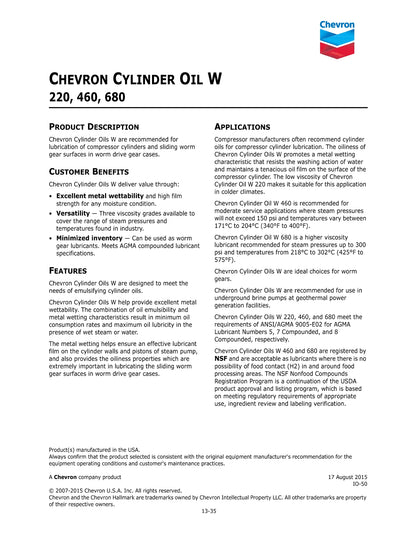 CHEVRON CYLINDER OIL W 460 – 55 GALLON DRUM