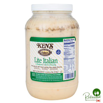 Ken's Foods 1 Gallon Lite Italian Dressing - 4/Case