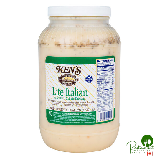Ken's Foods 1 Gallon Lite Italian Dressing - 4/Case