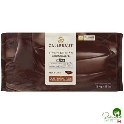 Callebaut Recipe C823 Milk Chocolate Block 11 lb. - 5/Case