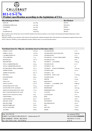 Callebaut Recipe 811 Dark Chocolate Callets – 5.5 lb