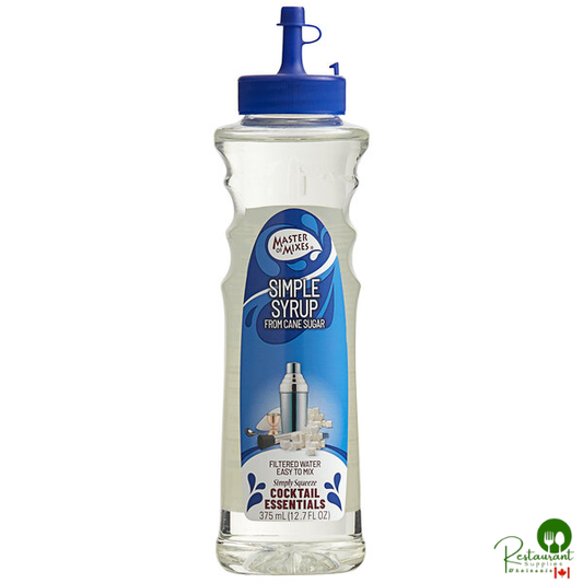 Master of Mixes Simple Syrup 375 mL - 12/Case