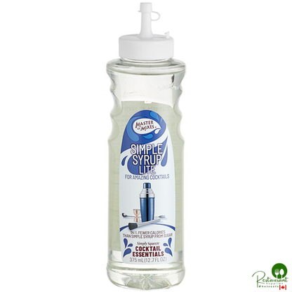 Master of Mixes Simple Syrup Lite 375 mL - 12/Case