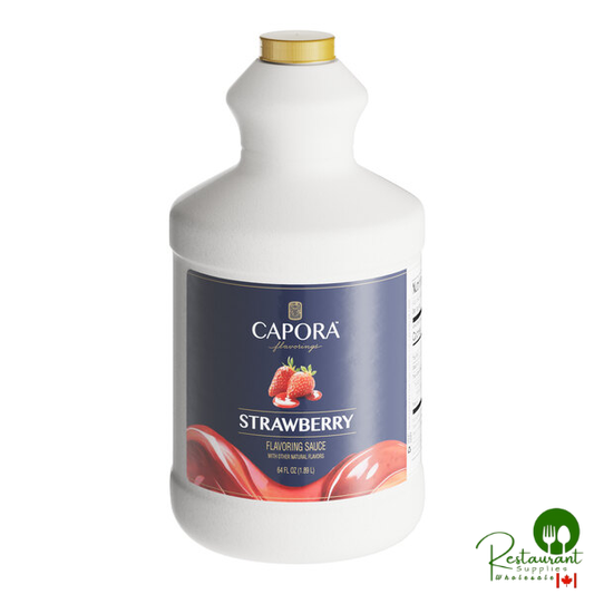 Capora Strawberry Flavoring Sauce 64 fl. oz. - 6/Case