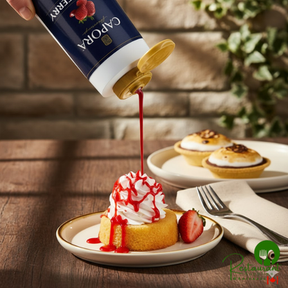 Capora Strawberry Flavoring Sauce 12 fl. oz. - 12/Case