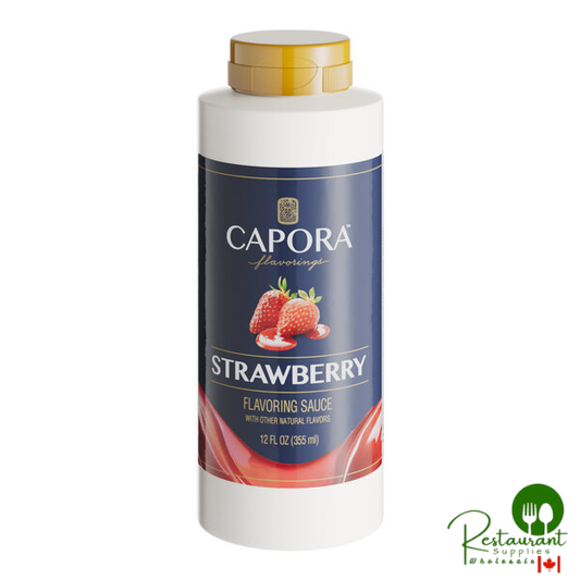Capora Strawberry Flavoring Sauce 12 fl. oz. - 12/Case