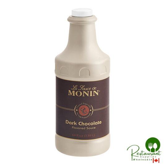 Monin Dark Chocolate Flavoring Sauce 64 fl. oz. - 4/Case
