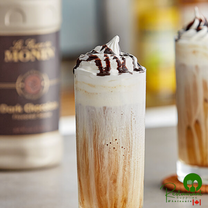 Monin Dark Chocolate Flavoring Sauce 64 fl. oz. - 4/Case