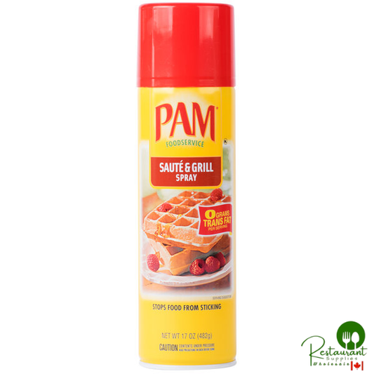PAM 17 oz. Saute & Grill Release Spray - 6/Case