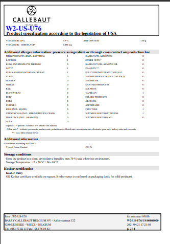 Callebaut Recipe W2 White Chocolate Callets™ – 5.5 lb Bag