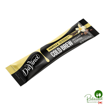 DaVinci Gourmet Vanilla Cold Brew Instant Coffee Single-Serve Packet 15 Grams (0.53 oz.) - 48/Case