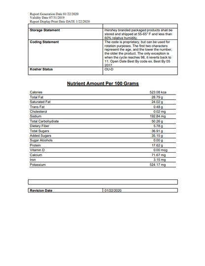 REESE'S 4M Peanut Butter Mini Baking Chips 25 lb Bulk