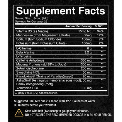 Condemned Labz Convict 2.0 Pre-Workout 25 Servings