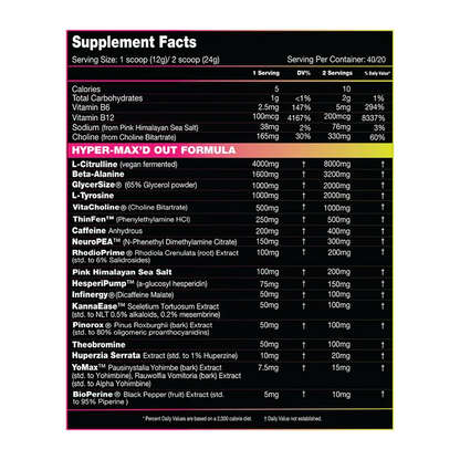Performax Labs HyperMax'd Out 20/40 Servings