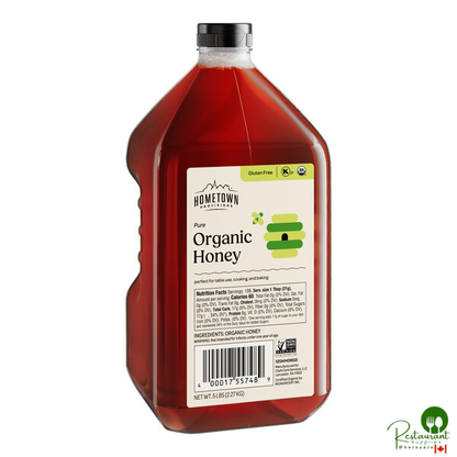 Hometown Provisions 5 lb. Organic Wildflower Honey - 6/Case