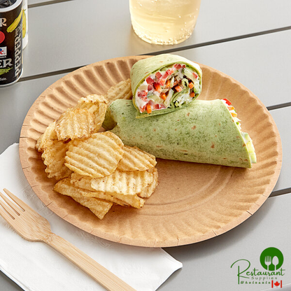 Choice 9" Kraft Uncoated Paper Plate - 100/Pack