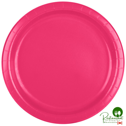 Creative Converting 47177B 9" Hot Magenta Pink Paper Plate - 240/Case