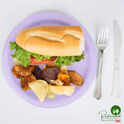 Creative Converting 47193B 9" Luscious Lavender Purple Paper Plate - 240/Case