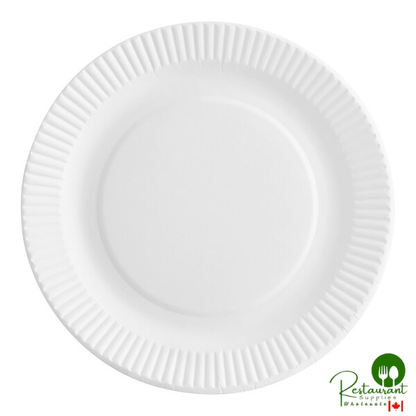 Choice 6" White Uncoated Paper Plate - 100/Pack