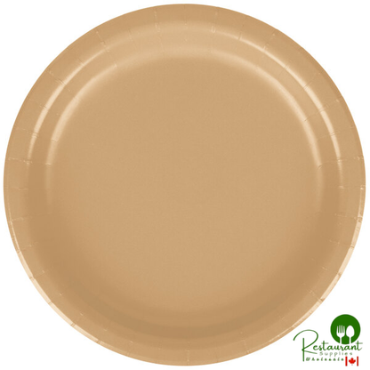 Creative Converting 79103B 7" Glittering Gold Paper Plate - 240/Case