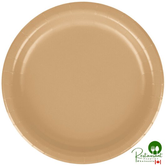 Creative Converting 79103B 7" Glittering Gold Paper Plate - 240/Case