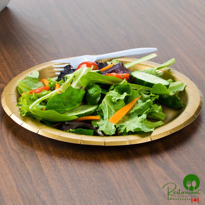 Creative Converting 79103B 7" Glittering Gold Paper Plate - 240/Case