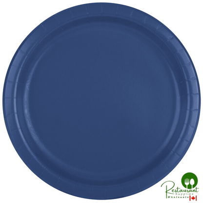 Creative Converting 471137B 9" Navy Blue Paper Plate - 240/Case