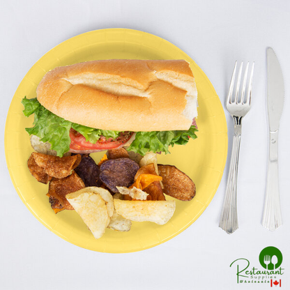 Creative Converting 47102B 9" Mimosa Yellow Paper Plate - 240/Case