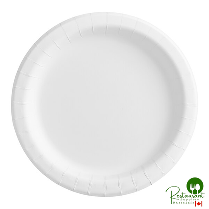 Choice 8 1/2" Heavy-Duty Smooth Wall Coated Paper Plate - 125/Pack