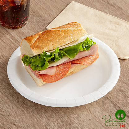 Choice 8 1/2" Heavy-Duty Smooth Wall Coated Paper Plate - 125/Pack