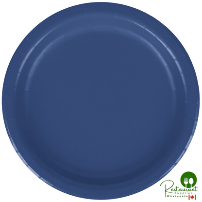 Creative Converting 791137B 7" Navy Blue Paper Plate - 240/Case