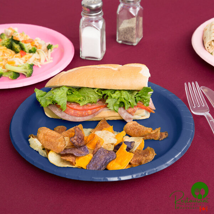 Creative Converting 501137B 10" Navy Blue Paper Plate - 24/Pack