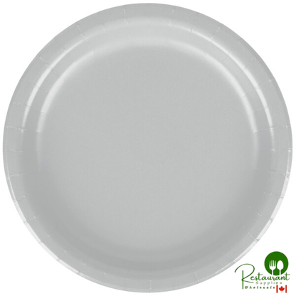Creative Converting 79106B 7" Shimmering Silver Paper Plate - 24/Pack