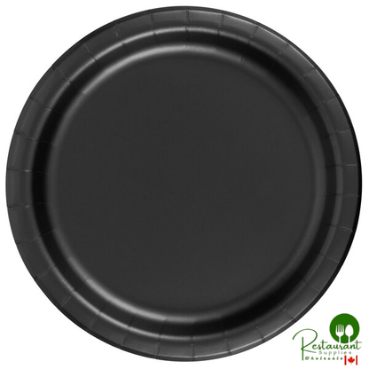 Creative Converting 79134B 7" Black Velvet Paper Plate - 24/Pack