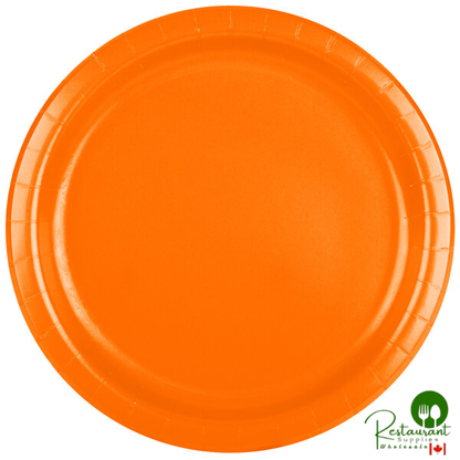 Creative Converting 47191B 9" Sunkissed Orange Paper Plate - 24/Pack