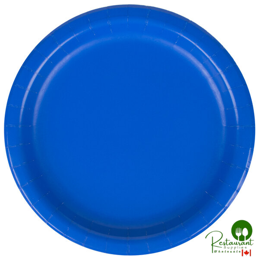 Creative Converting 793147B 7" Cobalt Blue Paper Plate - 24/Pack