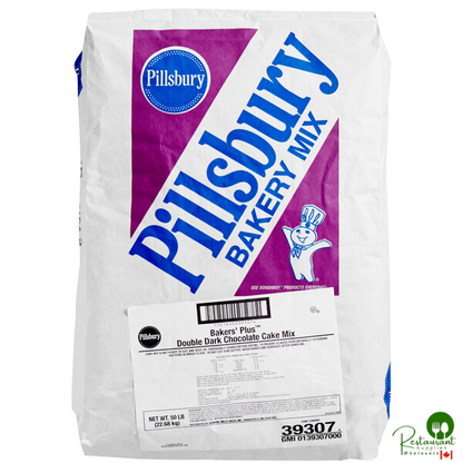 Pillsbury Bakers' Plus Double Dark Chocolate Cake Mix 50 lb.